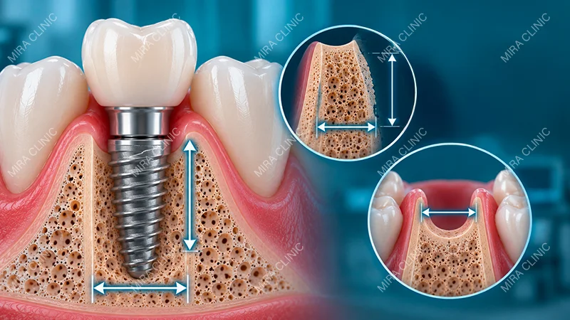 Bone height and width